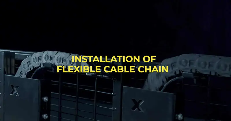 instruction video how to assemble Flexible cable chain for sliding doors