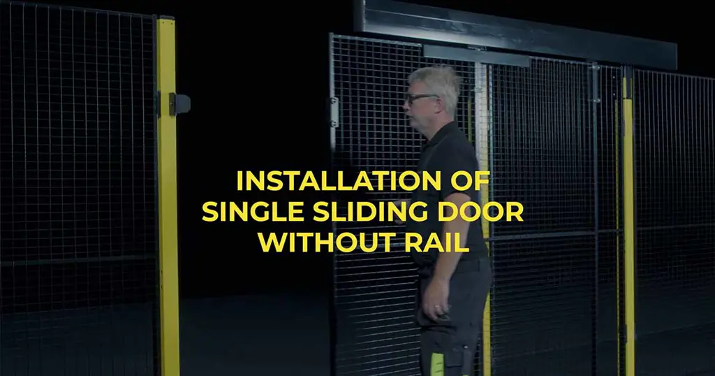 Installeren Enkele schuifdeur met telescooprail 2 Traps met Axelent