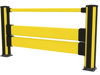 Black and yellow pedestrian with double impact configuration single section