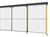 Dubbele schuifdeur 2 Traps