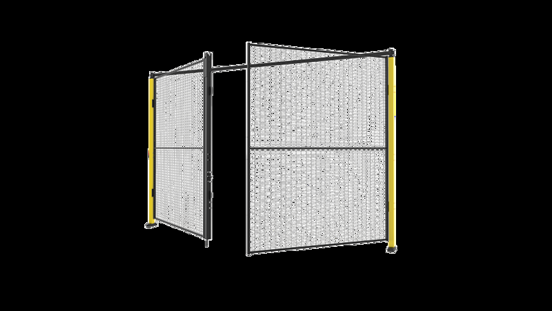 axelent machine guarding double hinge door