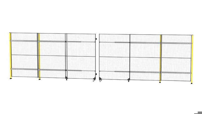 Schuifdeur met telescopische bovenrail