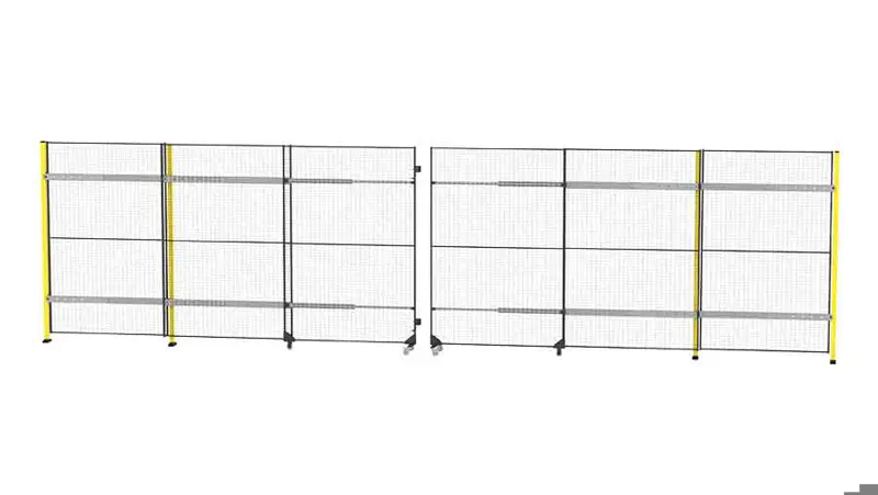 Schuifdeur met telescopische bovenrail