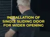 Sinlge Sliding Door With Rail Installation