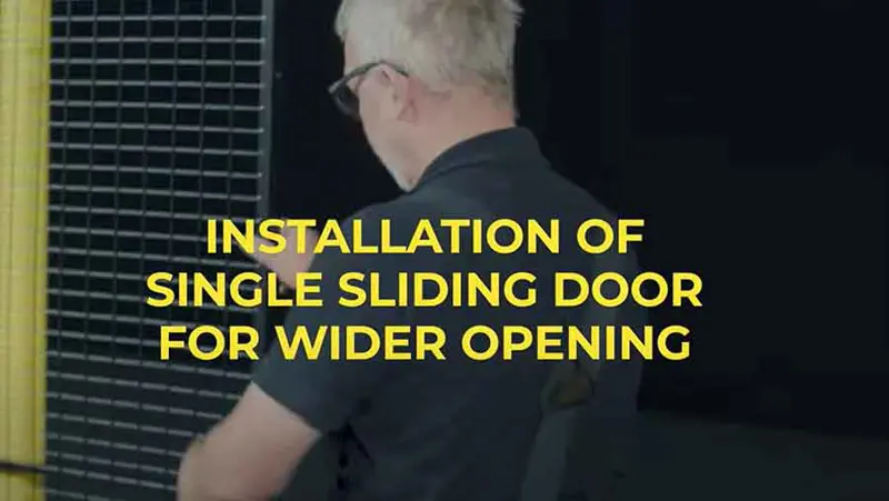 Sinlge Sliding Door With Rail Installation