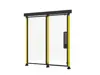 sliding door for machine guarding with plastic panels from Axelent
