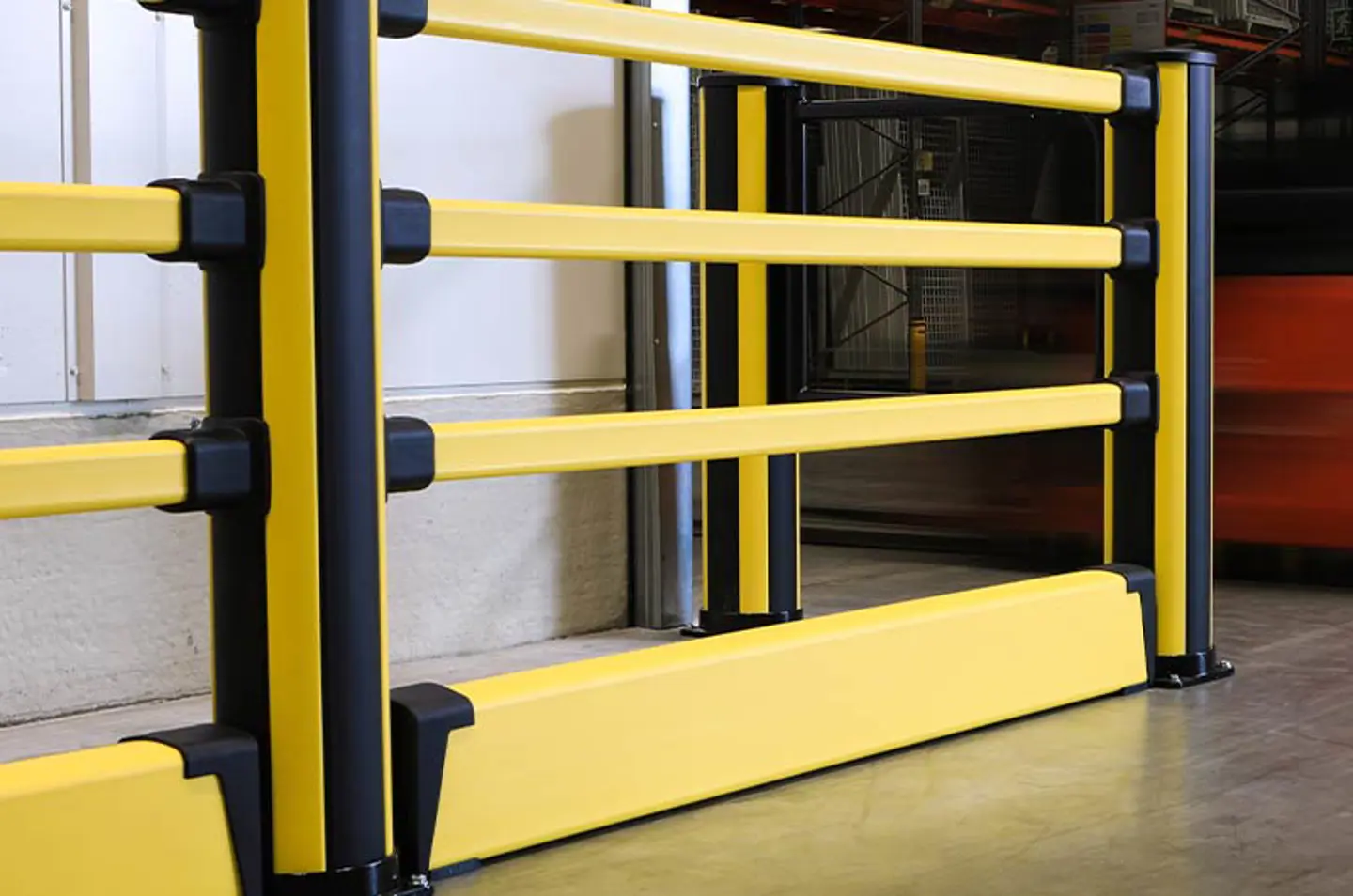 Pedestrian with Floor Barrier configuration yellow