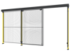 Dubbele schuifdeur 2 Traps