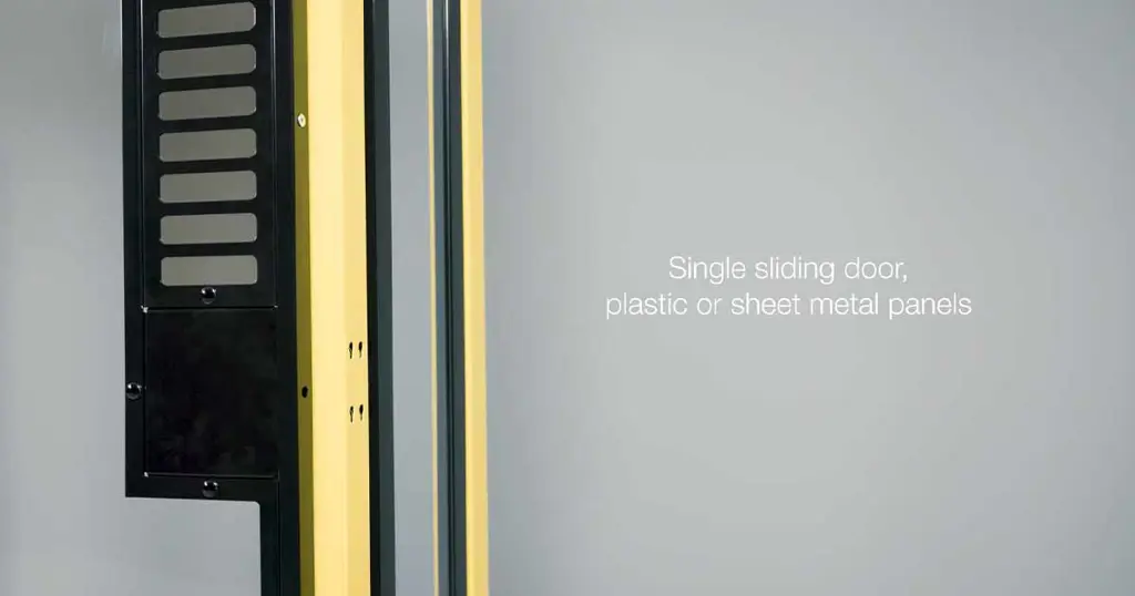 Installere Kunststof en plaatstaal; enkele schuifdeur met Axelent