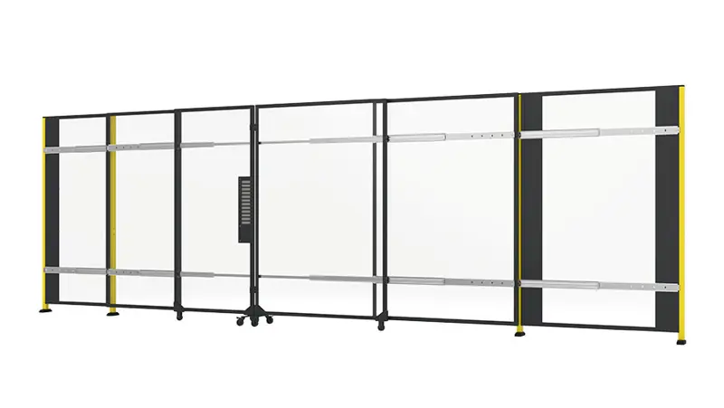 x-guard machine guarding sliding door without rail 
