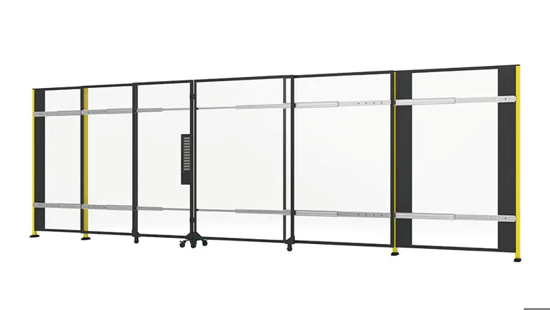 x-guard machine guarding sliding door without rail